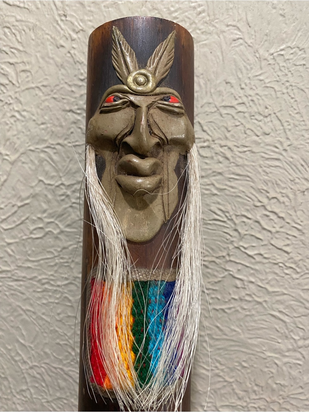 Vintage, Native Ceremonial Indian Chief Rain Stick